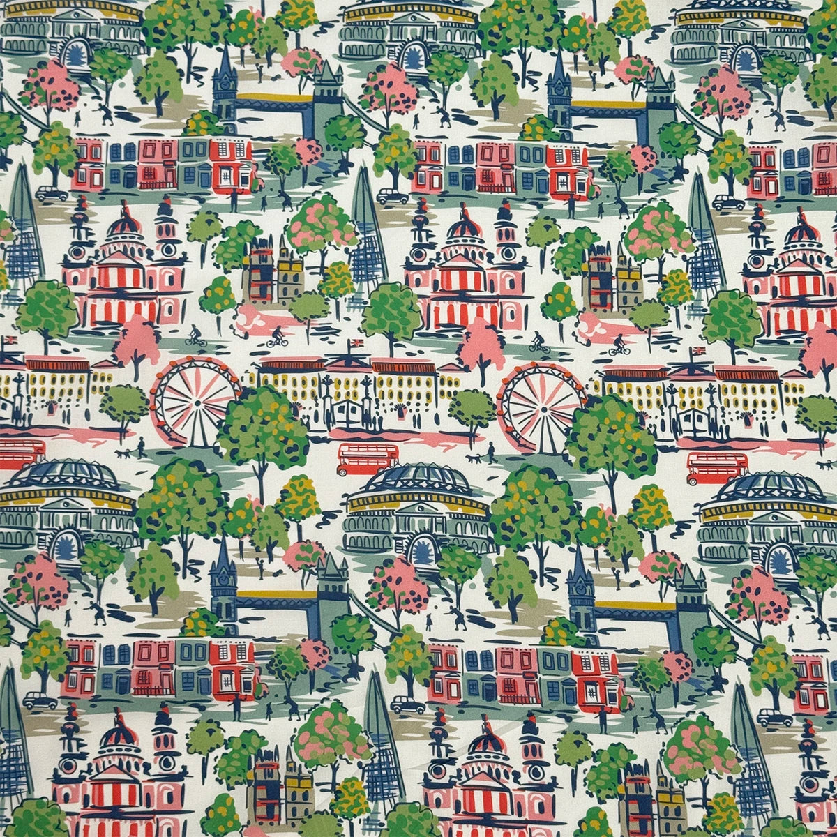 100% cotton Cath Kidston London Town tana lawn fabric 80s Poplin printing Sewing fabric Making Dress Clothing Handmade DIY Cloth