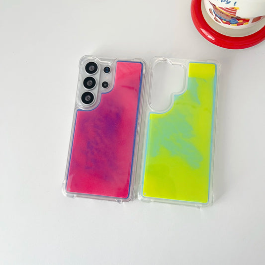 Noctilucent Quicksand Glitter Phone Case for Samsung Galaxy S26 Ultra / S25 Plus / S24 / S23 – Shockproof TPU PC Back Cover