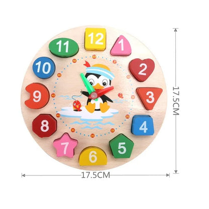 Montessori Cartoon Animal Educational Wooden тетрис Classic Toy Beaded Geometry Digital Clock Puzzles Gadgets Matching Children