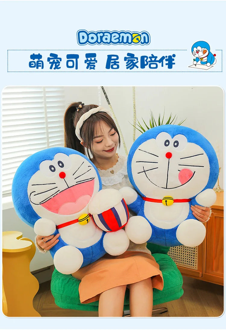 Cute Blue Cat Plush Toy Soft Huggable Stuffed Animal