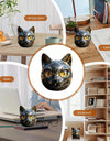 Cat Sculpture Elegant Black Cat Figurines Art Sculpture Resin Desk Decor Art Piece For Men Women Animal Lovers Housewarming