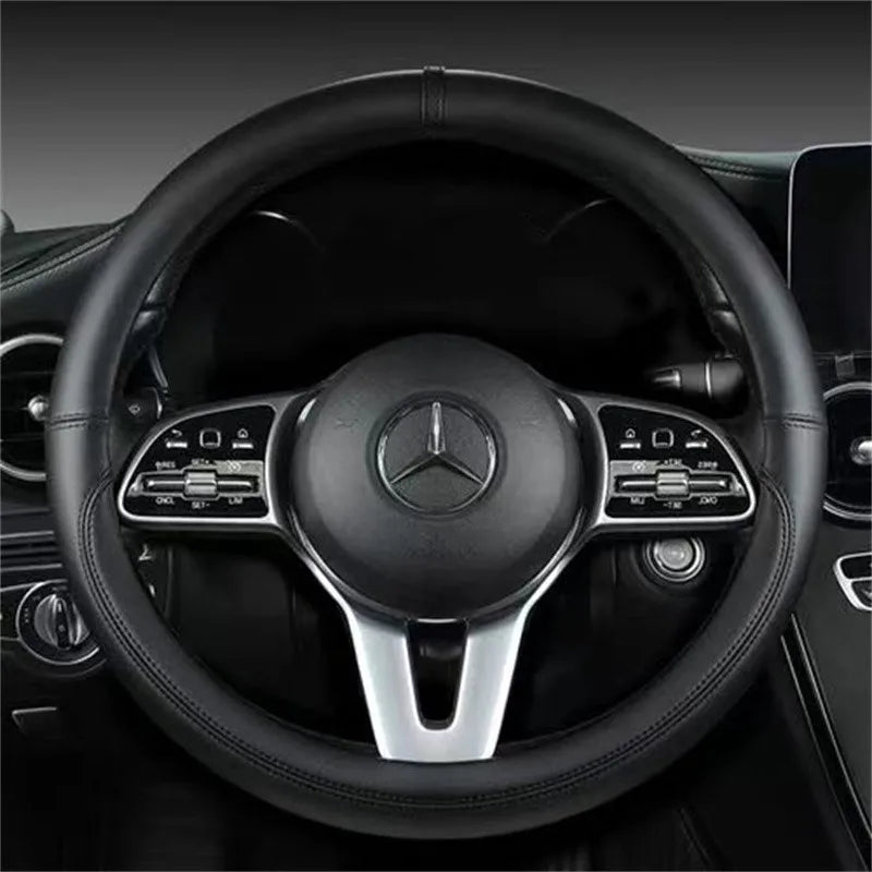 Universal Microfiber Leather Car Steering Wheel Cover 37CM 38CM