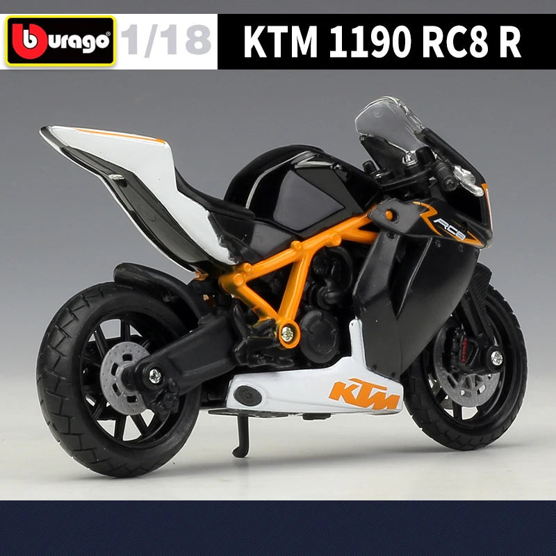 1 18 Scale KTM 1190 RC8 R Diecast Motorcycle Model