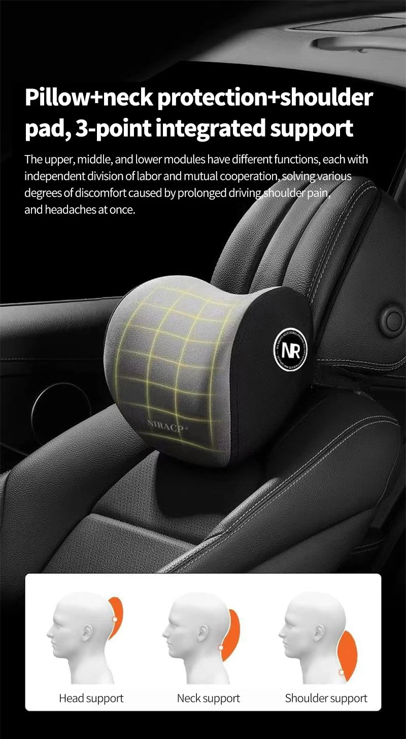 Memory Foam Car Neck Headrest Pillow Auto Car Seat Pillow Breathable Head Support Neck Rest Protector Automobiles Interior
