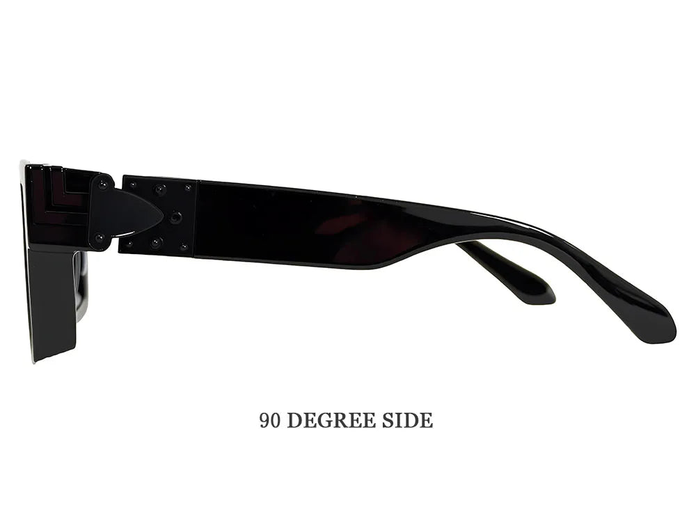 Vintage Square Thick Frame Sunglasses With UV400 Protection