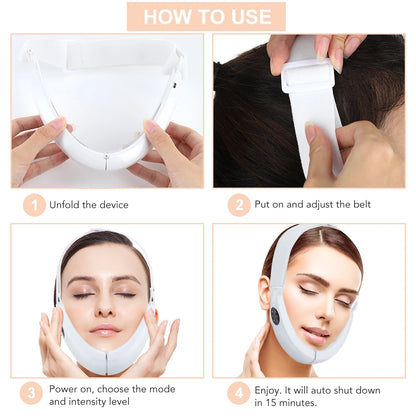 V Face Device Face Massager With 5 Modes Red Blue Ray Facial Beauty Instrument