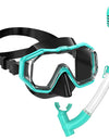 Kids Snorkel Mask 3 Windows Panoramic Wide View HD Three-Lens Adjustable Scuba Snorkeling Swimming Diving For Kids and Youth