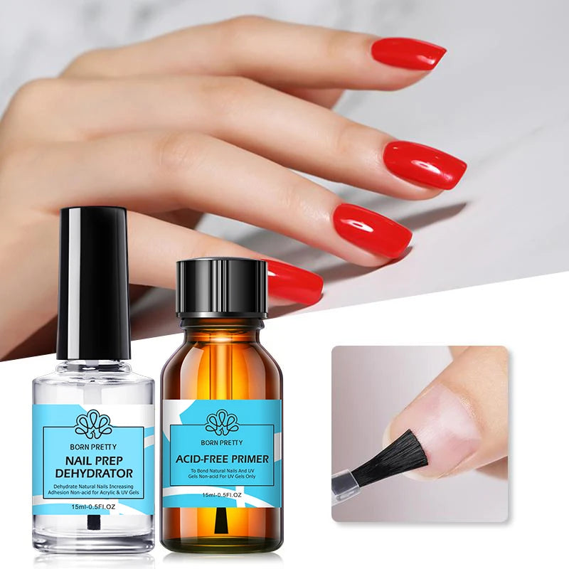 15ml Nail Primer Nail Prep Dehydrate Base Top Coat Gel Nail Polish No Need Of UV LED Lamp Nail Art Varnish Manicure