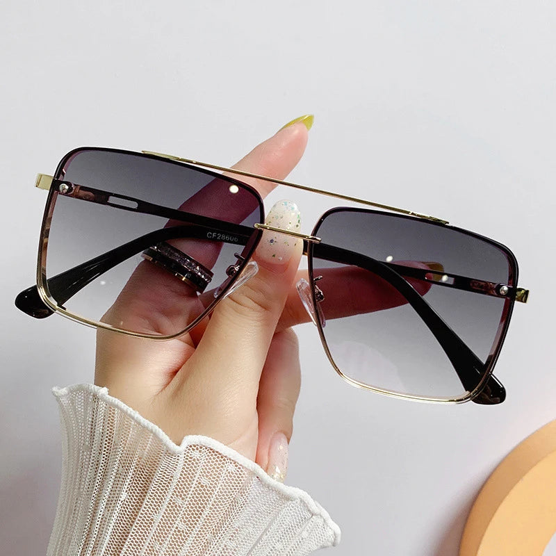 Sunglasses Women Square Fashion Glasses Rimless Shades