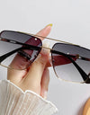 Sunglasses Women Square Fashion Glasses Rimless Shades