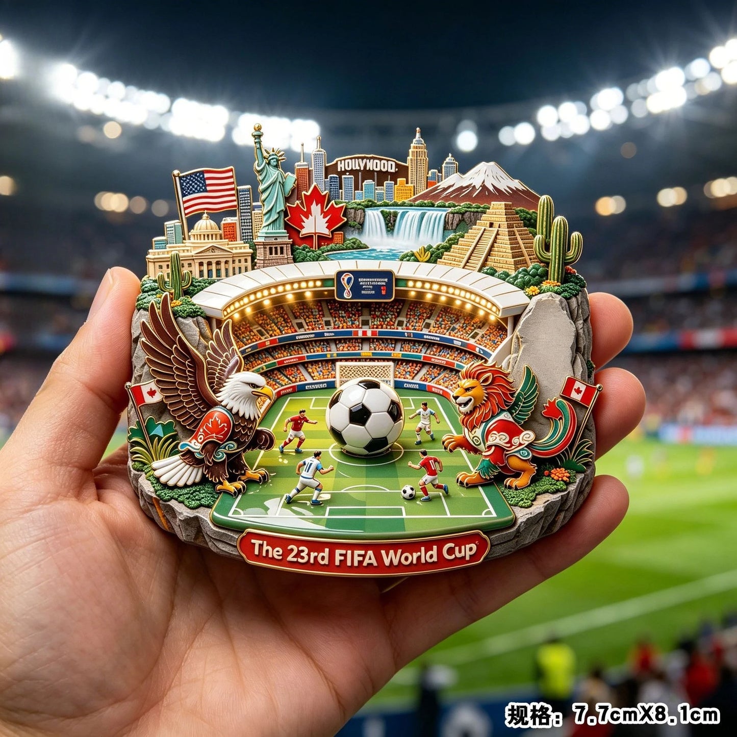 2026 Football Metal Fridge Magnet Soccer Fan Souvenir Home Decor
