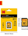 KODAK SD Cards for Camera 100MB/s High Speed Memory Card 256GB 128GB 64GB SDXC C10 A1 U3 V30 UHS-I sdcards for 4K HD SLR DV