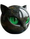 Black Cat Figurine Resin Cat Head Healing Stone Marble Texture Cat Stone Resin Cat Sculpture Ornament Cat Sculpture Craft Decor