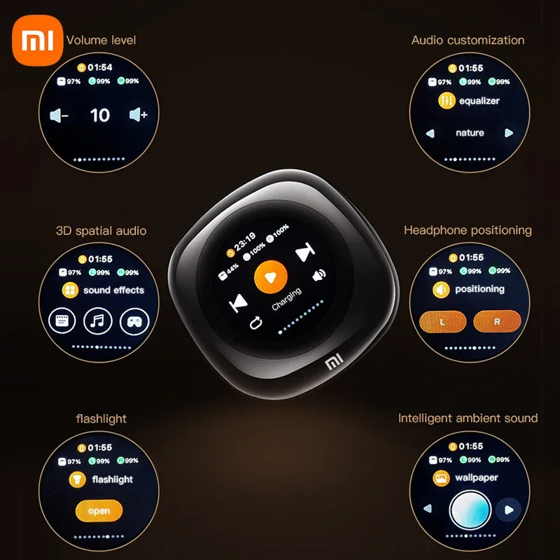 Xiaomi CT11 Wireless ANC Bluetooth Headphones LED Touch Screen Visible Earphones Active Noise Cancellation Headset