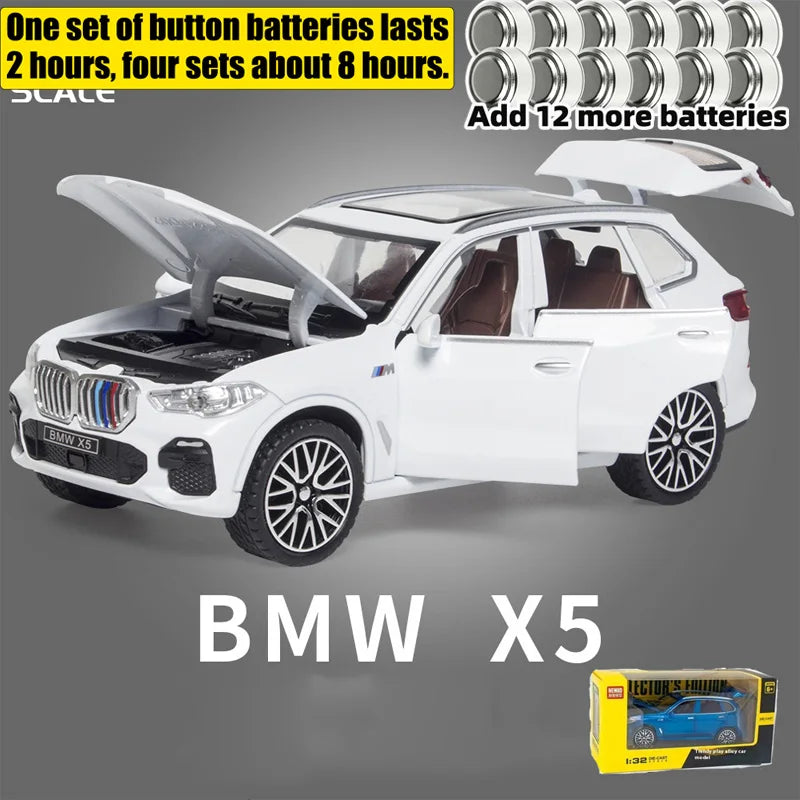 1/32 Scale BMW X5 SUV Alloy Car Diecast Model Pull Back  Toy Collection Of Hobby Decorative Fine Ornaments Gifts