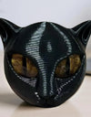 Black Cat Stone Figurine Resin Cat Head Miniature Marble Texture Cat Stone Cat Sculpture Craft Office Desk Cat Decor Kitten Art