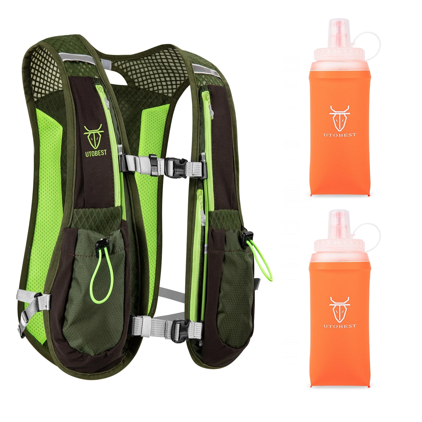 Trail Running Backpack 5L Ultra Lightweight Hydration Vest Breathable Functional Pack for Marathon Cycling Hiking