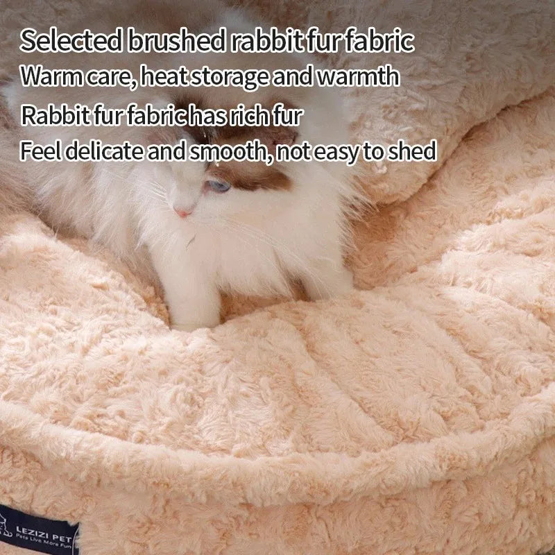 Fluffy Coral Fleece Pet Bed Sofa