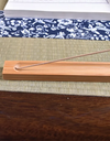Bamboo Incense Holder for Sticks Incense Burner with Flame-retardant Ring Ash Catcher for Home Decor Yoga Meditation