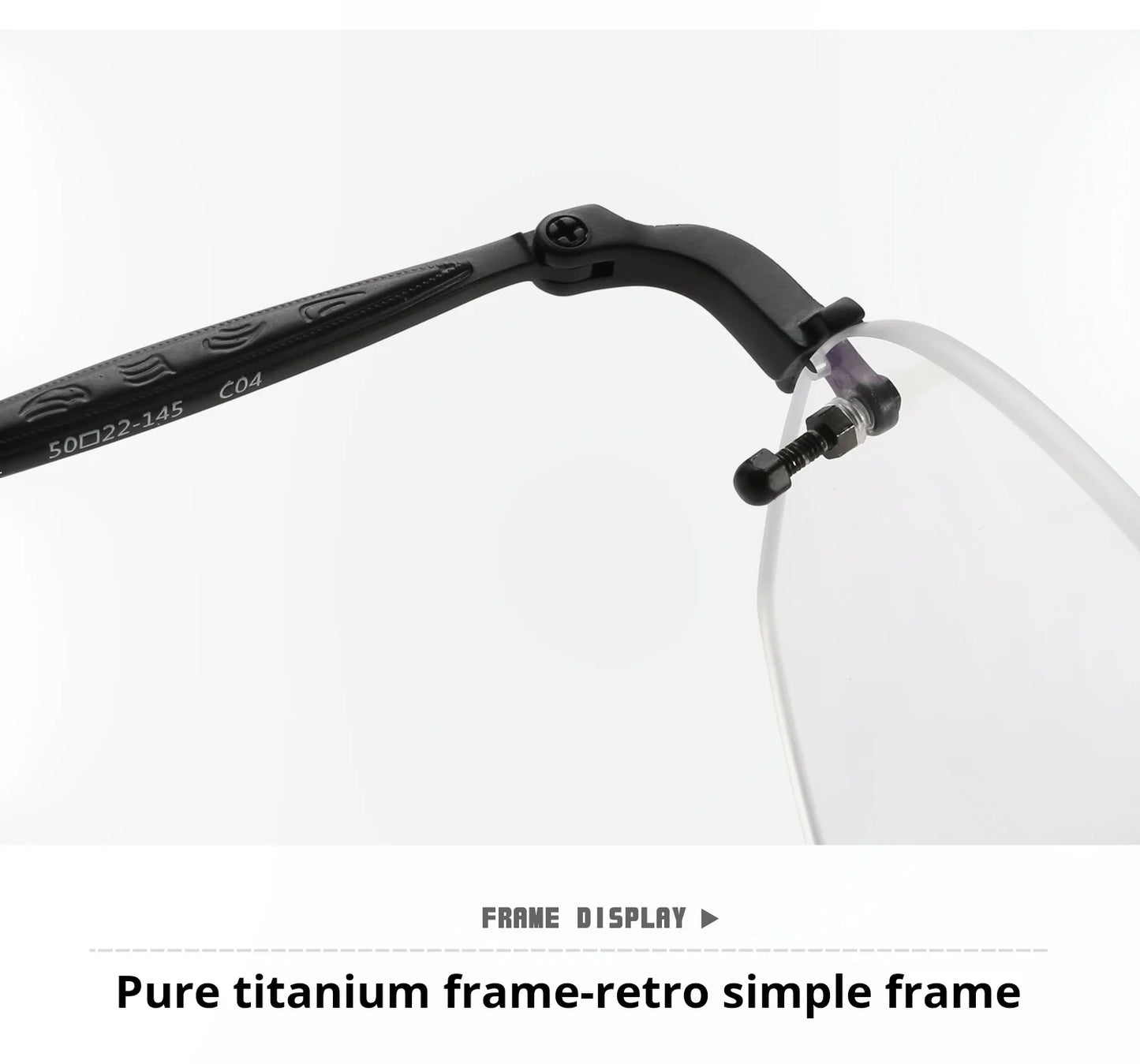 Luxury Lightweight Titanium Rimless Polygonal Eyeglasses Frames