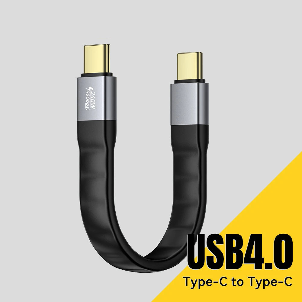 USB 4.0 Type-C Cable 40Gbps | 8K@60Hz | 240W PD Fast Charging (12.5cm)