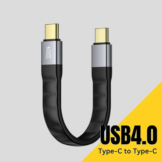 USB 4.0 Type-C Cable 40Gbps | 8K@60Hz | 240W PD Fast Charging (12.5cm)