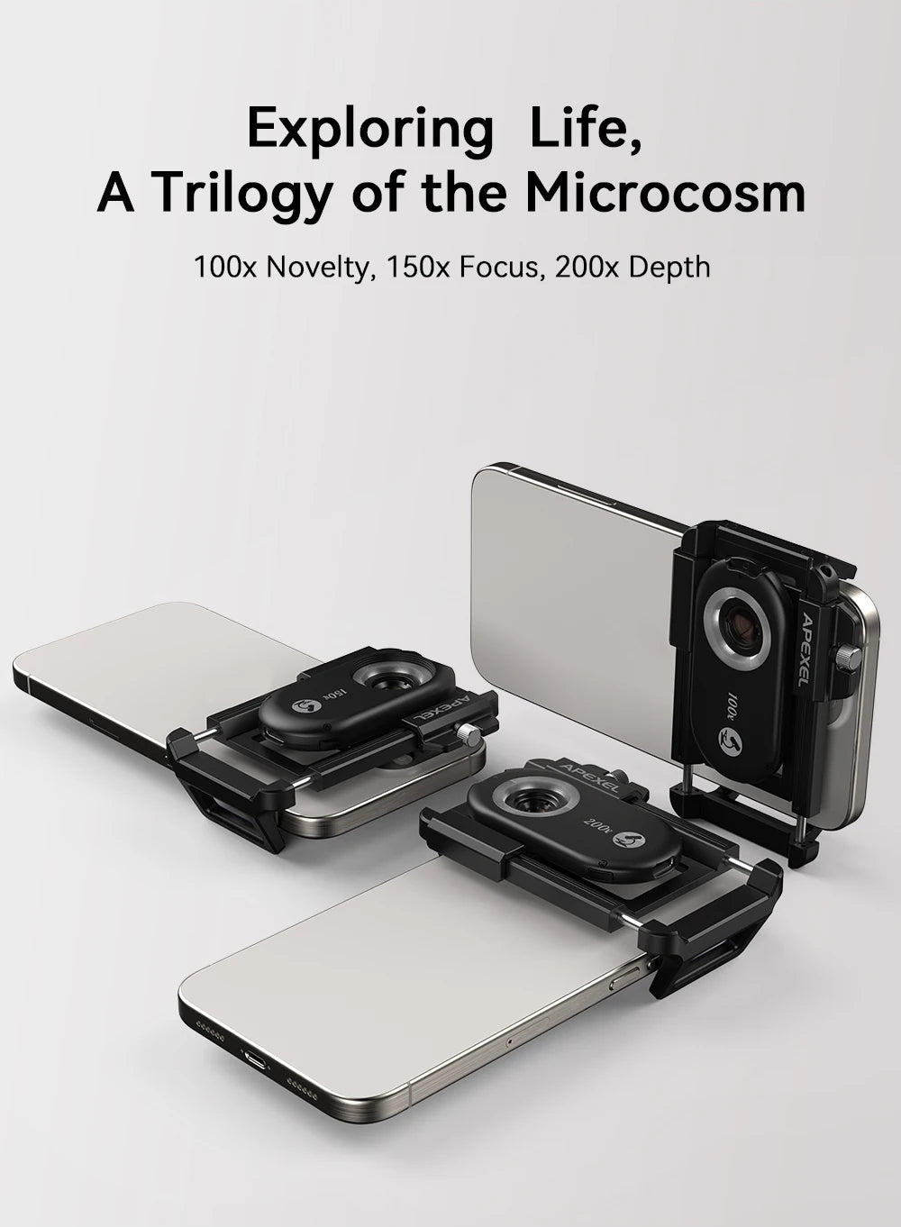 4 in 1 Smartphone Microscope Lens Kit with Universal Clip