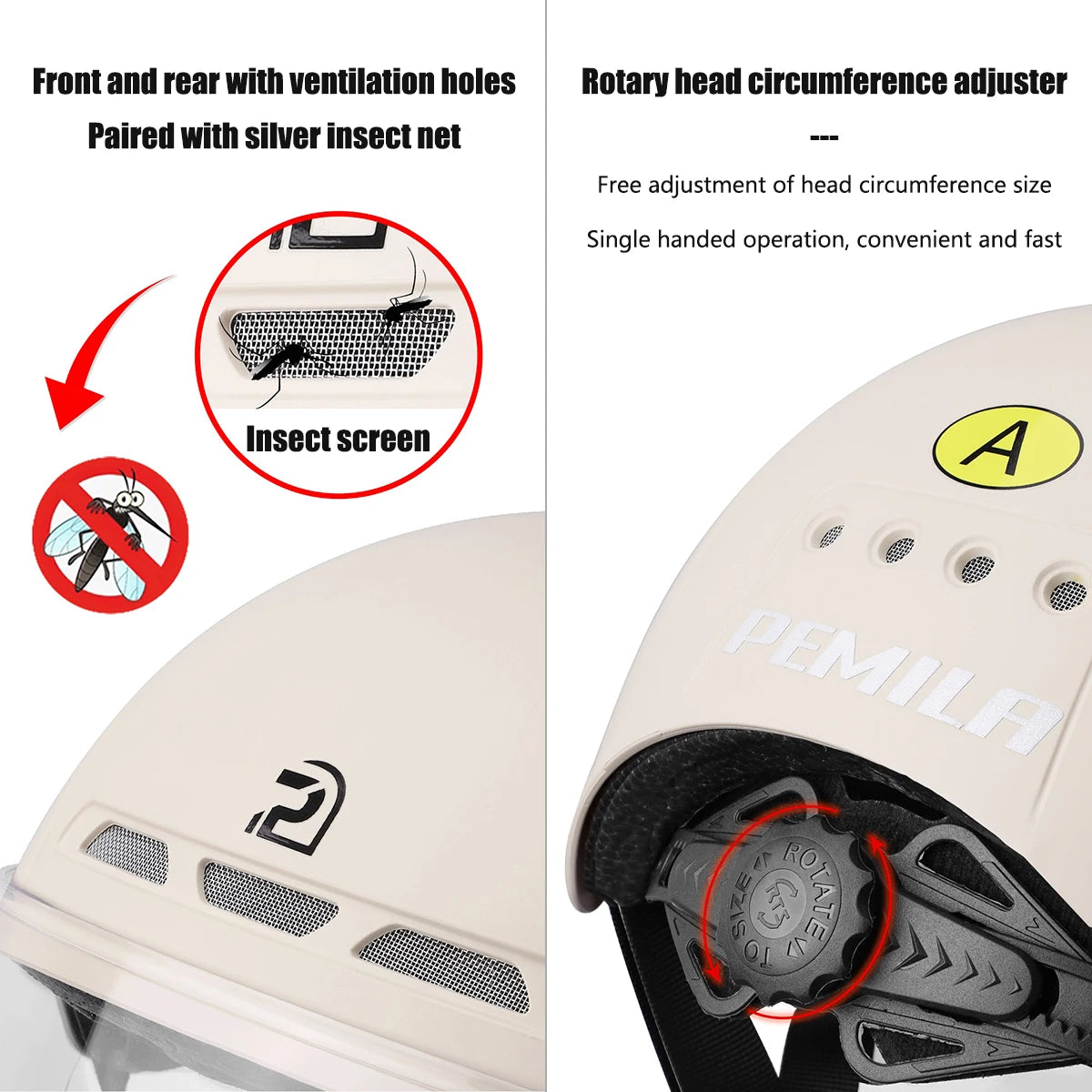 Adult Cycling Helmet With Goggles Ear Protection And Removable Lining
