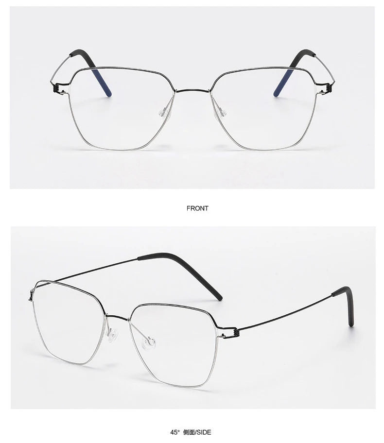 Polygon Titanium Screwless Ultralight Eyeglasses Frame