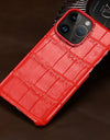 Crocodile Real Leather Cases for iPhone 16 15 Pro Max 14 pro max Genuine Leather Fundas Back Bover
