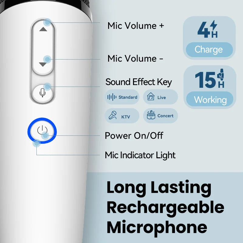 BYD & DENZA Official factory Car Microphone With Receiver, Karaoke Microphone for BYD all Models + Denza J5 J7, Original sale.