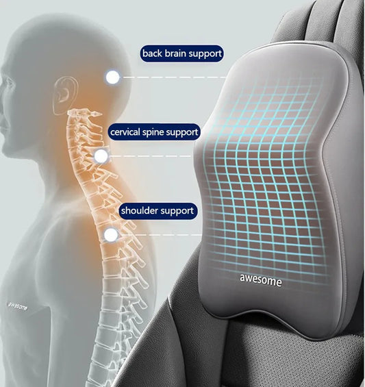 Memory Foam Car Lumbar Support and Neck Pillow