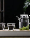 Retro Imitation Song Glass Teapot With Handle Kung Fu Tea Set Puer Kettle Bubble Tea Pot Household Teaware