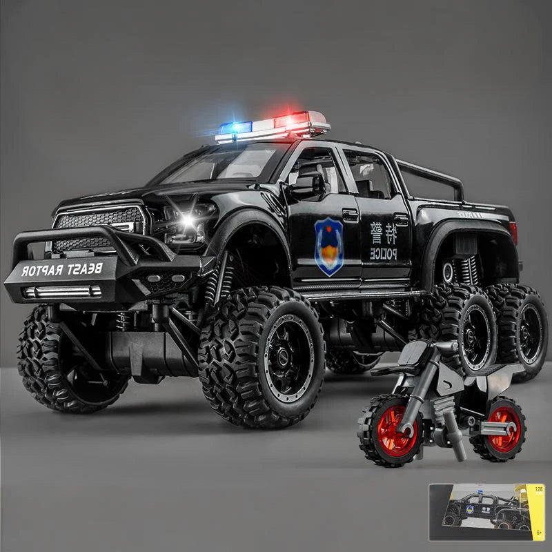 1:28 F150 Off Road Pickup Truck Alloy Diecast Model Car High Simulation Collections Home Trendy Toy Birthday Gift For Friend Boy