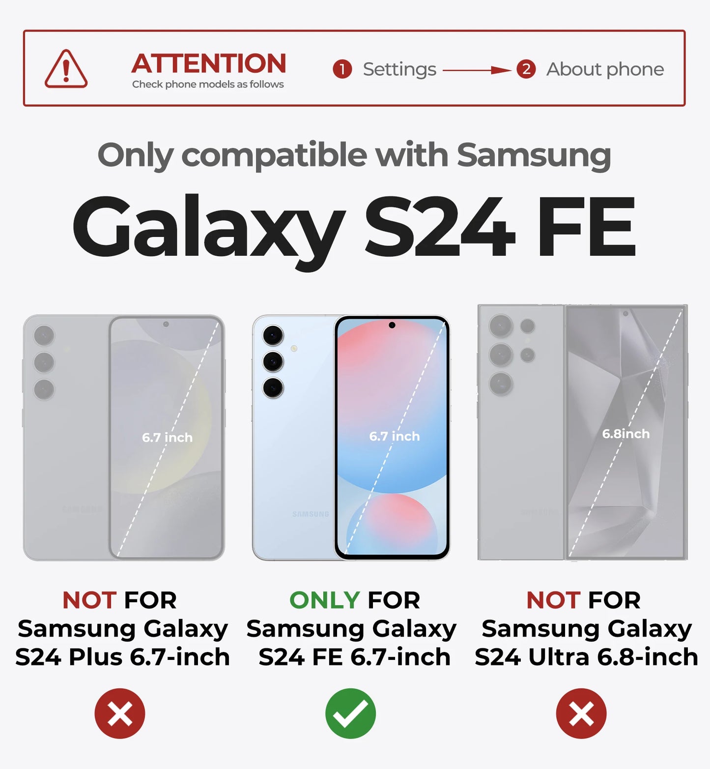 For Samsung Galaxy S24 FE Case with Built-inSlide Camera Cover Full Body Heavy-Duty Rugged Case holder Built-in Screen Protector