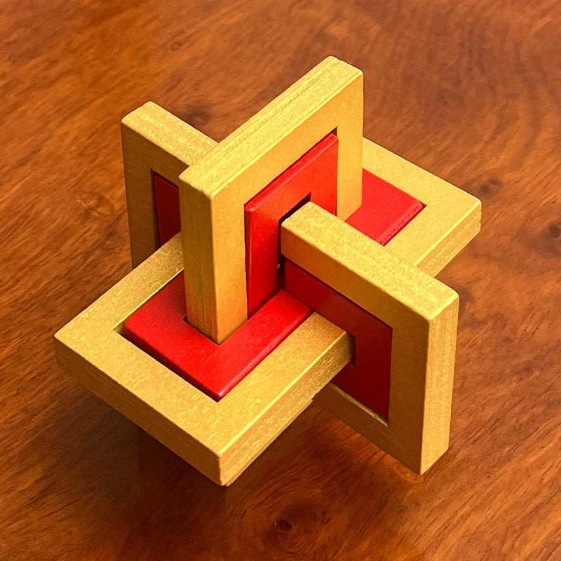 Wooden Kong Ming Lock Lu Ban Lock IQ Brain Teaser Puzzle Games  3D Puzzles for Adults Montessori Educational Toys