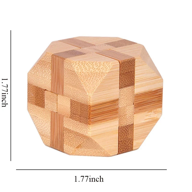 Wooden Kong Ming Lock Lu Ban Lock IQ Brain Teaser Puzzle Games  3D Puzzles for Adults Montessori Educational Toys