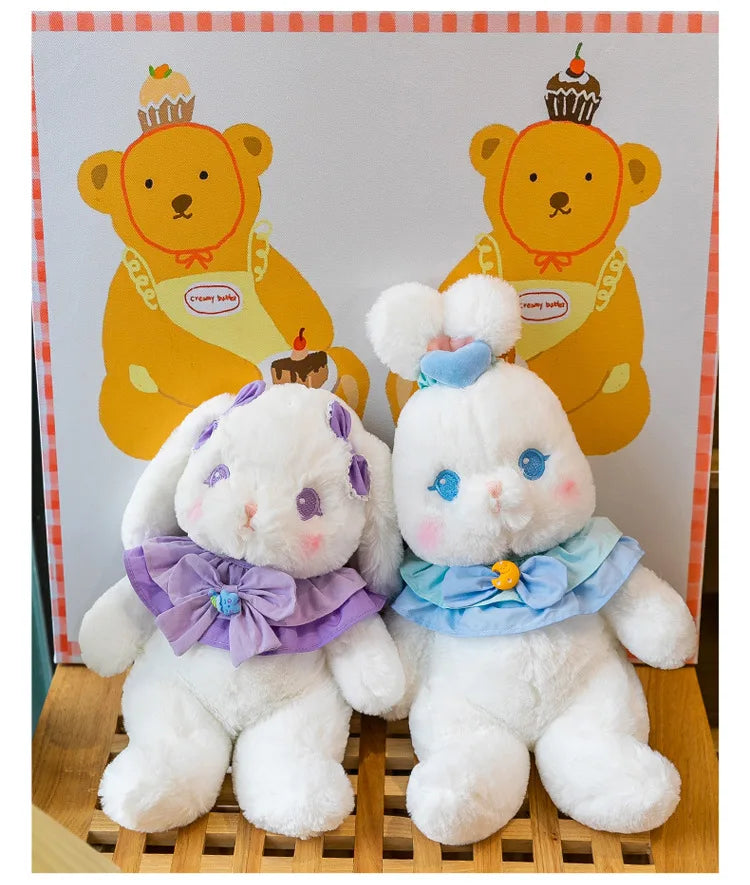 Kawaii Plush Toy Stuffed Doll Cute Rabbit Bear Couple Loli Bunny Pillow Soft Baby Bunny Doll for Kids Birthday Xmas Gift