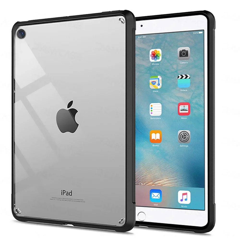 For iPad Pro 11 Case 10.2 9/8/7th Generation 9.7 5/6th Air 4/5 10.9 10.5 10th 10.9 mini 4 5 6 Silicon Transparent Cover Funda