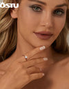 1.0CT Moissanite 925 Sterling Silver Platinum Plated Wedding Ring for Women Classical D Color Lab Diamond Engagement Rings