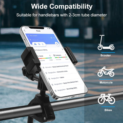 Bike Cycling Bracket Mount with Phone Clamp for iPhone Smartphones & for Gopro Sports Camera