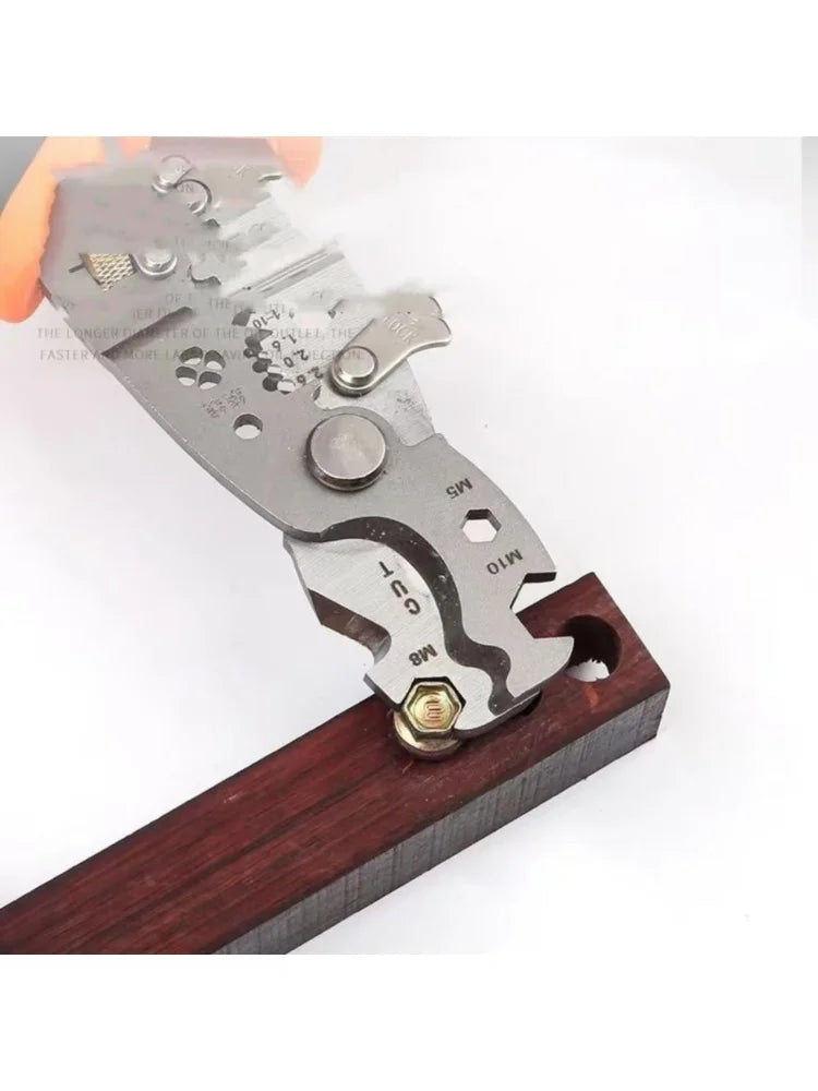 28 in 1 Multifunctional Wire Stripper Crimping Pliers Heavy Duty Stripping Pliers Cable Splitting Pulling Winding Cutting Peeler