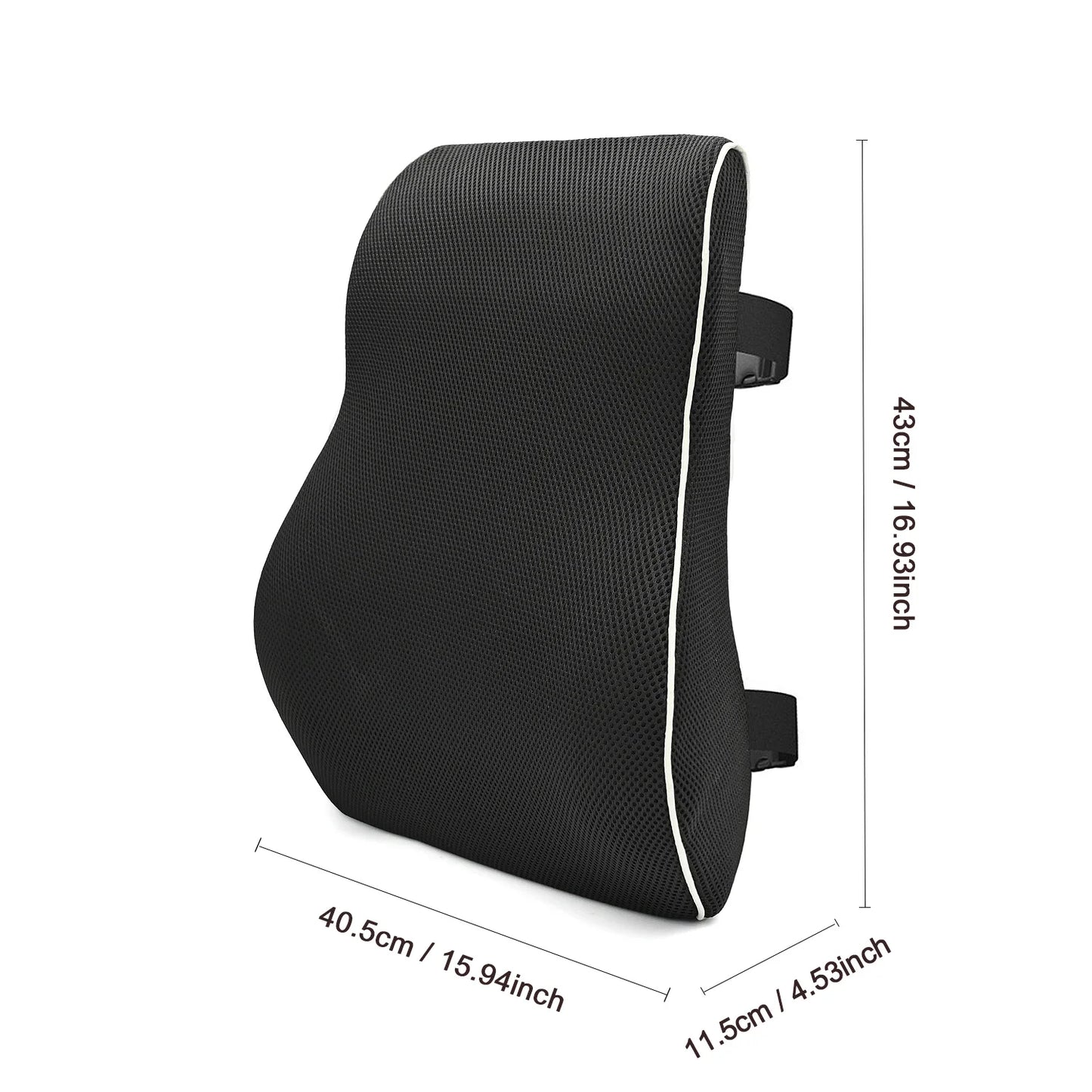 Car Seat Cushion/Waist Office Chair Back Lumbar Support Rest Rebound Memory Foam Cushion Pad Back Lumbar Cushion for Car Driver
