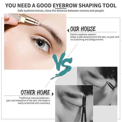 Xiaomi 1pc Rechargeable 2in1 Eyebrow Razor and Hair Shaver with LED Light Painlessly Remove Peach Fuzz Facial Hair Eyebrows Lips