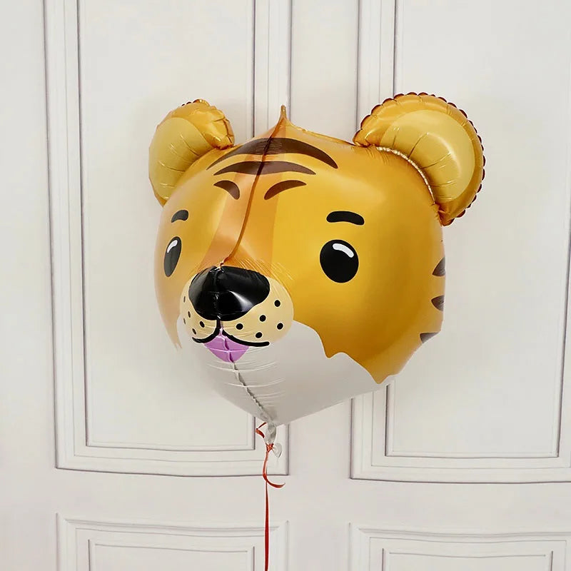 1PC 4D Giant Tiger Elephant Lion Panda Foil Balloons Animal Childrens Birthday Party Decorations Balloon Boy Kids Toys