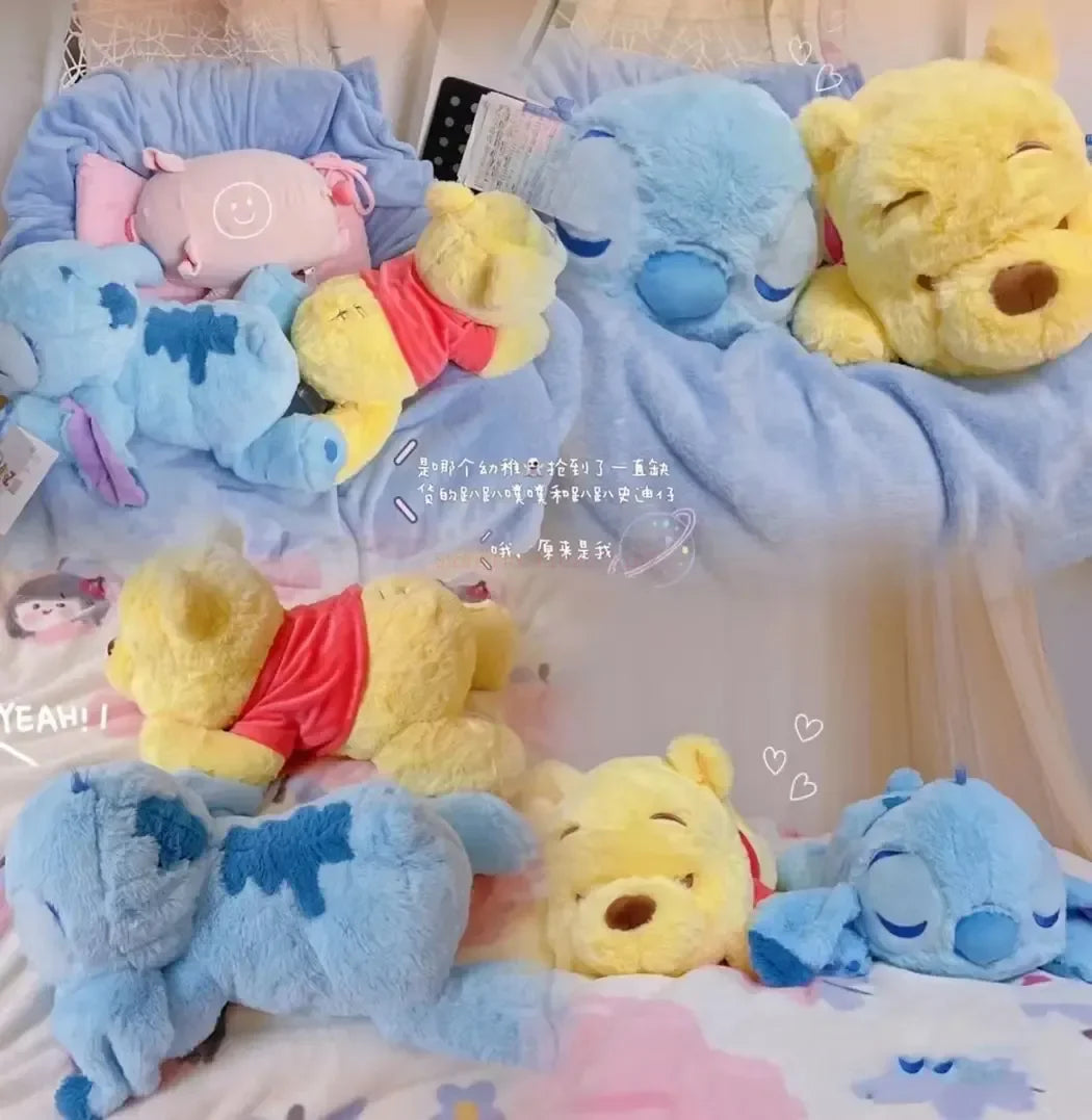 Disney Kawaii Lilo Stitch Stuffed Plush Toys Doll Sofa Cushion Pillow Cartoon Anime Figure Peluches  Girl Birthday Gift