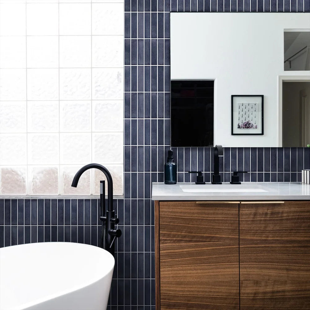 3D Tile Stickers, Self-adhesive Green Tile Backsplashes for Kitchen, Bathroom Walls, Water and Mold Resistant, Matt, 30x30cm