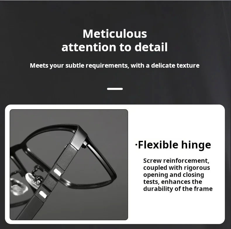 Retro Square Lightweight Alloy Eyeglasses Frames for Men