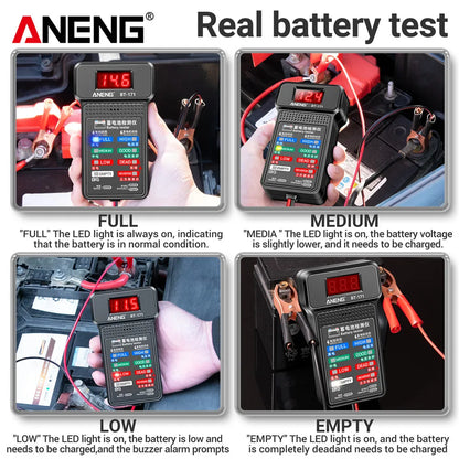 Multifunctional Battery Testers 12V Auto Repair Industry Detection with LED Reverse Display Screen Electrician Tool