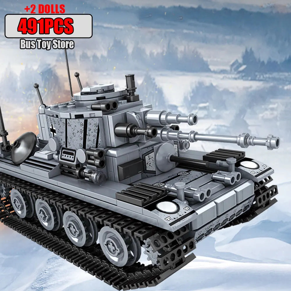 WW2 Military Dongfeng 21 Missile Transportation Car Model Weapons Series Military Leopard II 99A Tank World War II DIY Toys Gift